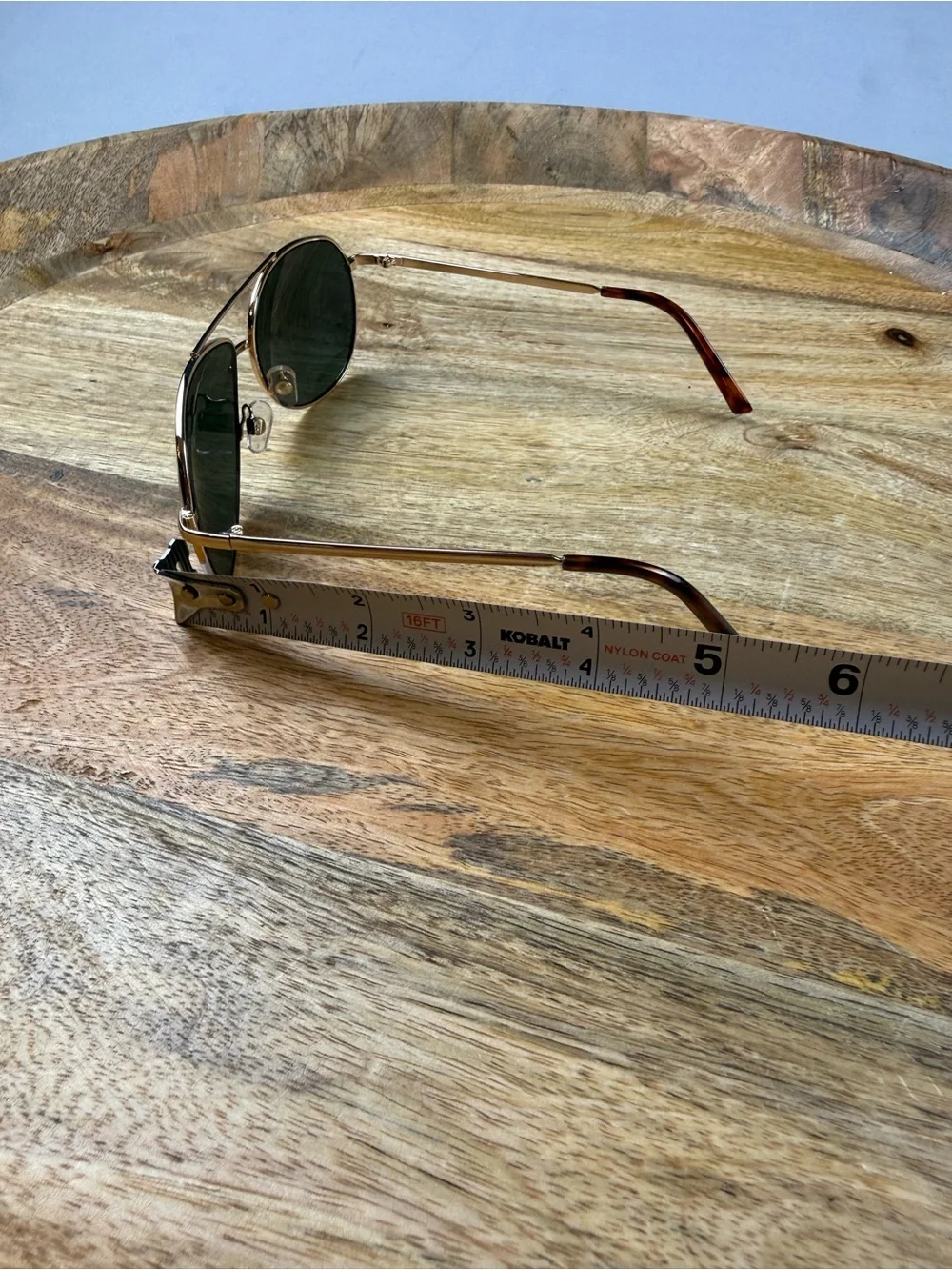 Classic Gold Aviator Sunglasses Green Lens Metal Frame Unisex